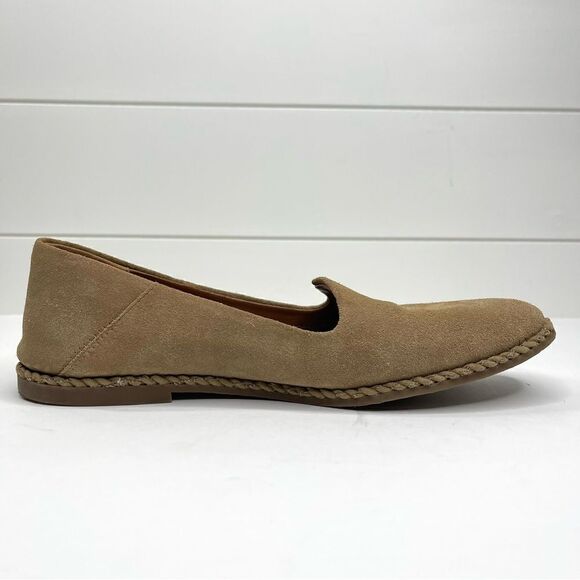 Franco Sarto Jasmine Leather Suede Slip On Flat Sandstone 8 Loafer - Picture 5 of 15